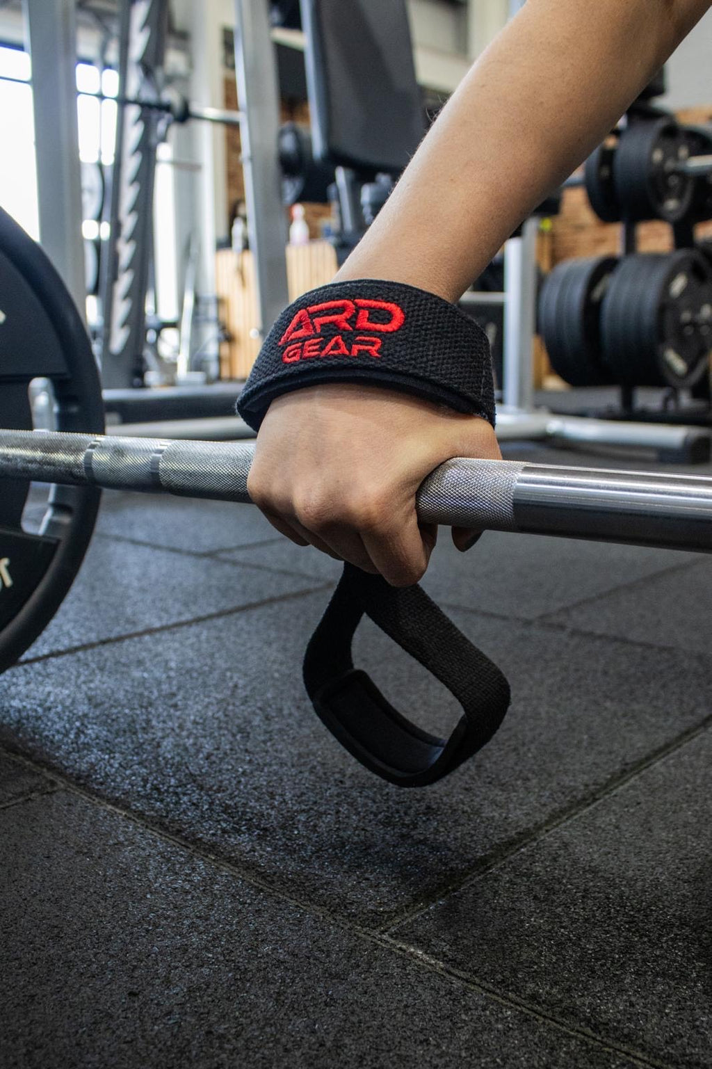 ARDGear Figure 8 Weightlifting Straps (Black & Red)