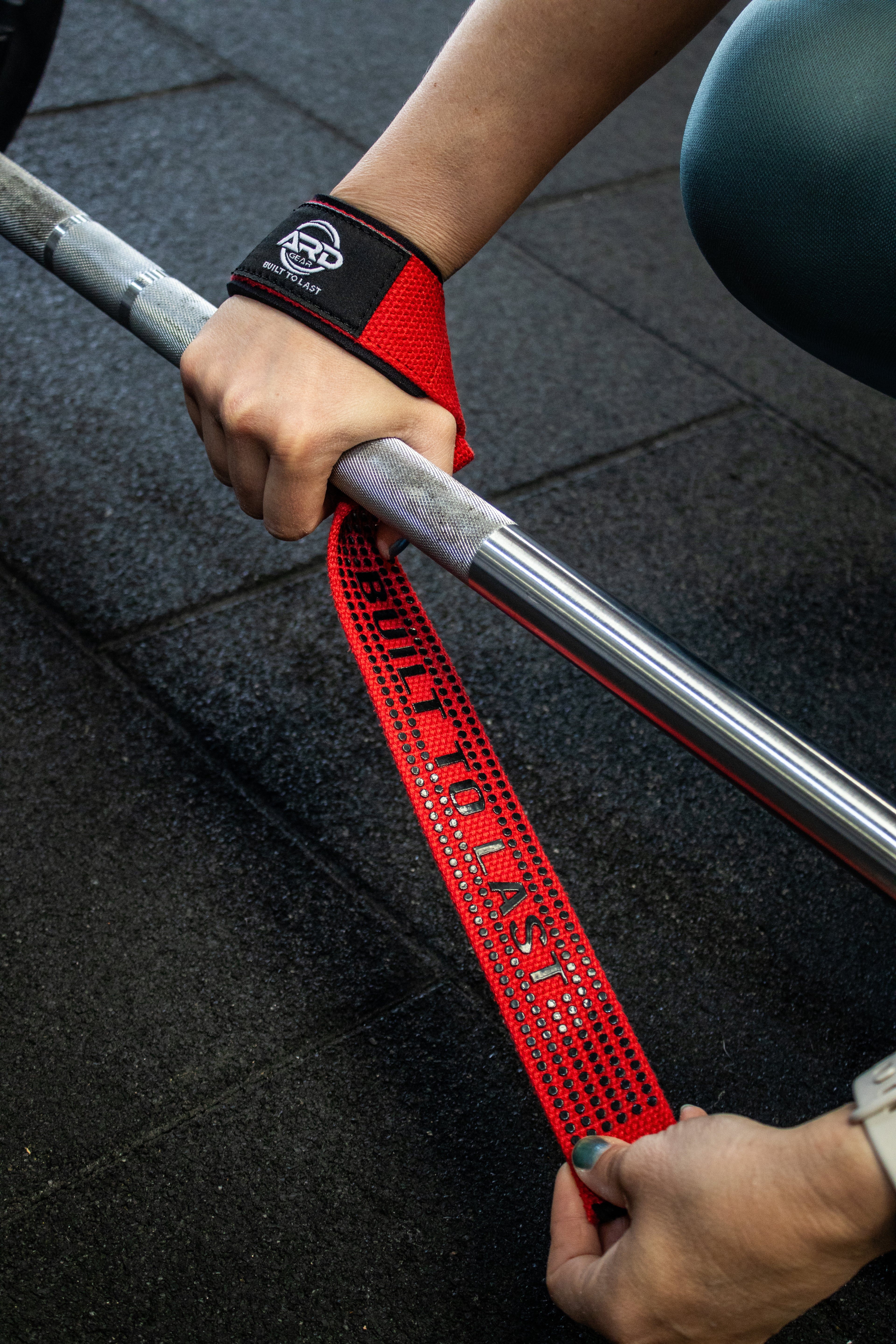 ARDGear Weightlifting Straps (Red)