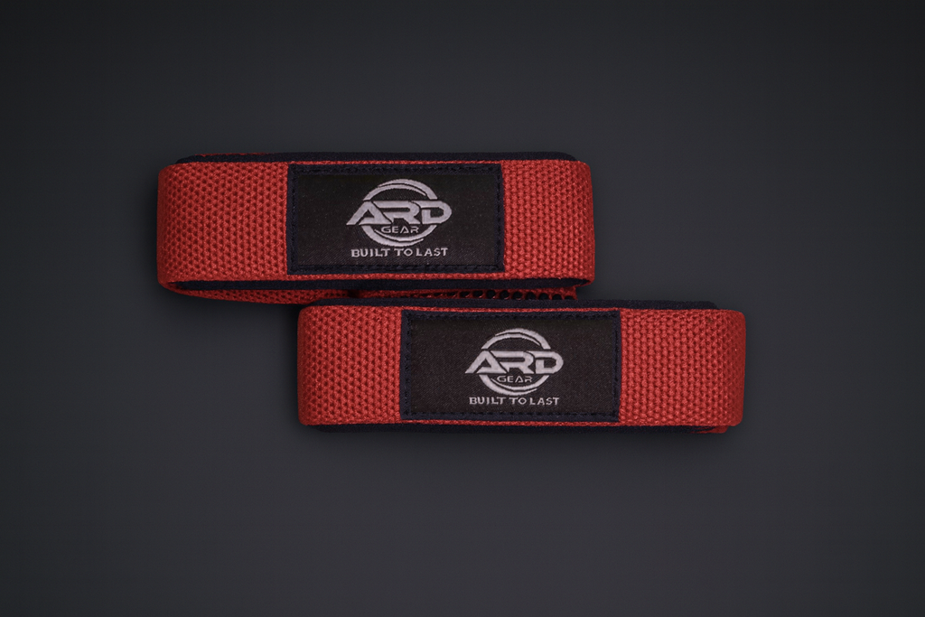 ARDGear Weightlifting Straps (Red)
