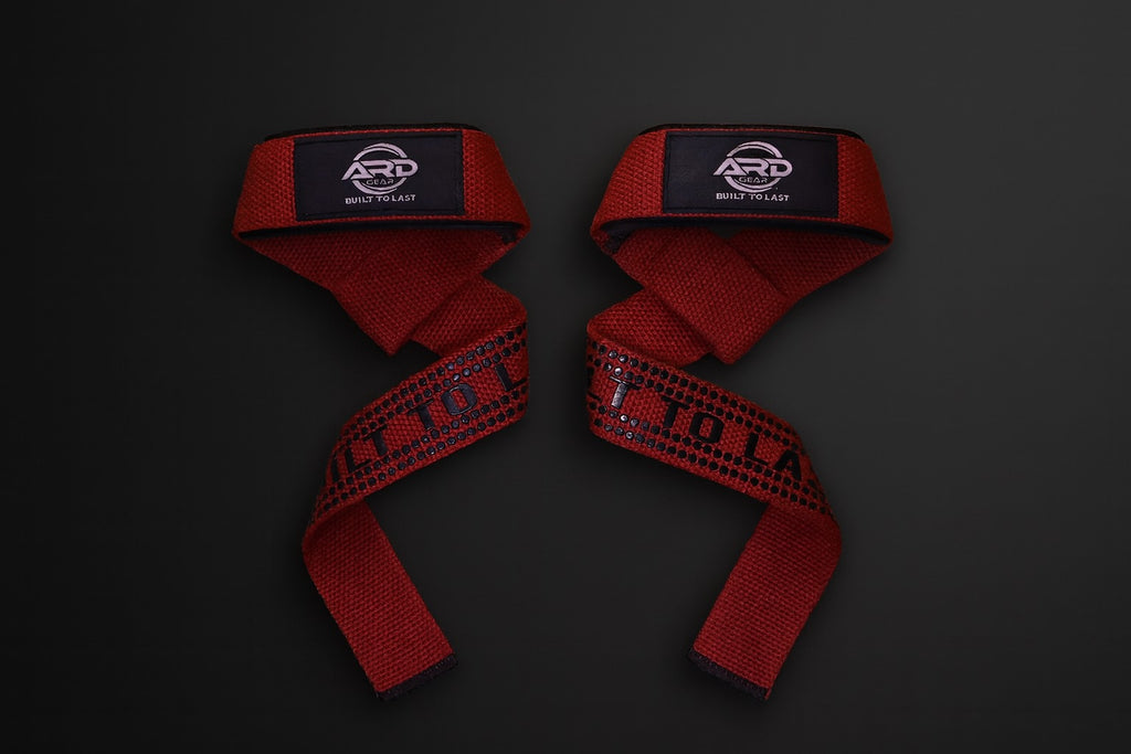 ARDGear Weightlifting Straps (Red)